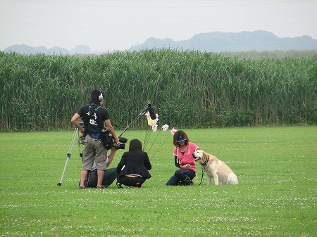 ラッキー取材中