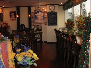季節感が味わえる店内